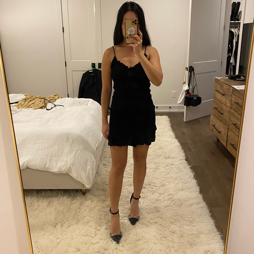 Black mini dress